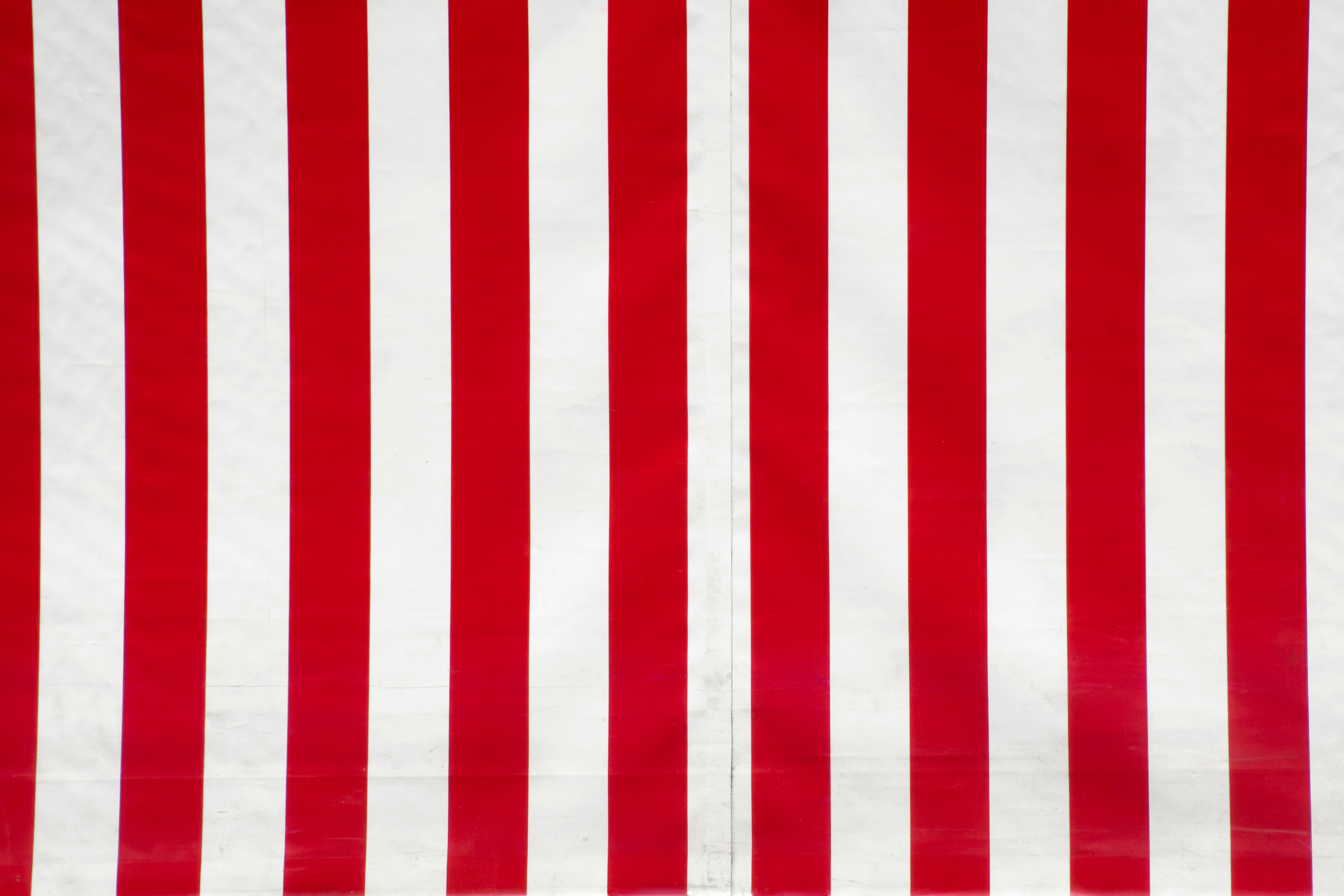 Close up of red and white striped canvas.